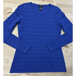 J'Envie New York crew neck blue striped Sweater Size XS